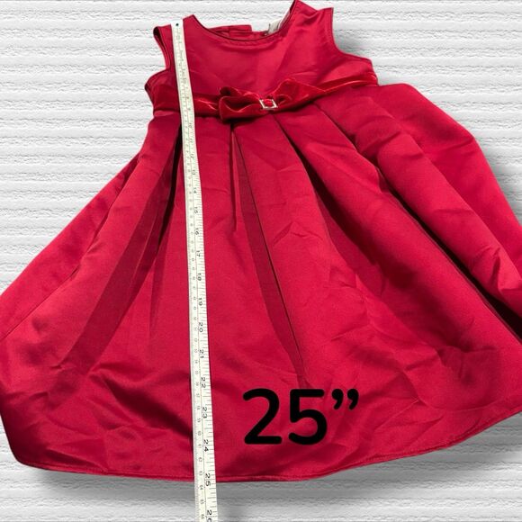 Classic Red Christmas Dress & Faux Fur Bolero Set Brooke Lindsay Size 5 Satin - Picture 8 of 8